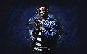Stream tracks and playlists from a boogie wit da hoodie on your desktop or mobile device. Download Wallpapers A Boogie Wit Da Hoodie Artist Julius Dubose A Boogie American Rapper Portrait Blue Stone Background Creative Art For Desktop Free Pictures For Desktop Free