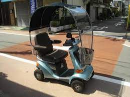 電動４輪車 セニアカーに 雨除け風除けに屋根パーツが自転車から セニアカー 自転車 シニアカー