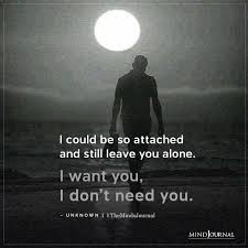 I compiled my favorite quotes for all of you out there that love alone time! I Could Be So Attached And Still Leave You Alone Want You Quotes I Want You Quotes Deep Thought Quotes