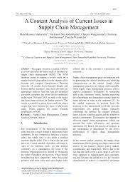 Malaysia's new government will need to deal with several key issues in the next 12 months to establish itself as a 'change and reform' administration, namely the malay/bumiputra agenda, the 1963 malaysia agreement (ma63), political islam, and a clear timetable for transition of power. Pdf A Content Analysis Of Current Issues In Supply Chain Management