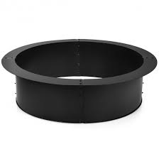 36 Inch Fire Pit Ring Heavy Duty Thick Fire Pit Liner 36 Inch Outside 30 Inch Inside Solid Steel Diy Wood Burning Bonfire Insert Kit Above Or In Ground For Outdoor Campfire