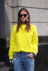 Fuzzy Wuzzy Yellow Milan I Ll Never Be Over Neon Street Style Outfit Fashion Street Style