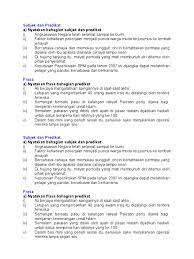 → went merupakan kata kerja utama pada kalimat di atas. Latihan Subjek Dan Predikat
