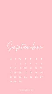 Pink September 2020 Calendar Phone Background In 2020 September Wallpaper Calendar Wallpaper Pink Calendar