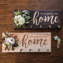 Porte Cles Pour Wall Home Sweet Home Sign Key Rack Shabby Chic Etsy Diy Wood Signs Handmade Home Decor Handmade Home