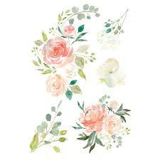 Watercolor Flowers Sticker Watercolor Flower Vector Pink Watercolor Flower Watercolor Flowers