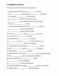 50 possessive adjectives spanish worksheet chessmuseum