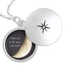 I Love You To The Moon And Back Necklace Locket Sterling Silver Necklace Zazzle Com Heart Locket Necklace Back Necklace Hot Necklaces