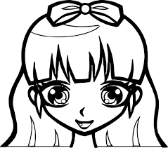 Awesome Manga Cute Girl Face Coloring Page Cute Girl Face Girl Face Manga Cute