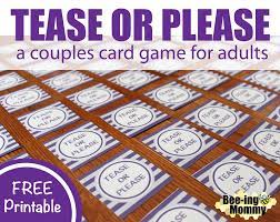 There are several types of free printable valentine games for adults lots of people need to have. Tease Or Please A Couples Card Game For Adults