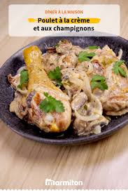 Poulet A La Creme Et Champignons Recette Poulet A La Creme Recette Poulet Recettes De Cuisine