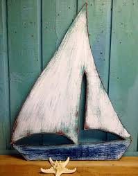 Segelboot Segeln Schiff Boot Zeichen Wand Art Strand Haus Dekor Von Castawayshall Segeln Segeln Uber Das Animales De Madera Pez De Madera Tablillas Decoradas