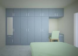 This fun bedroom colour combination is an excellent colour combination for a young couple or a kids' bedroom. Very Unique Colour Combo Attracts The Design More Creatively Done Wardrobe With Study Table Cupboard Design Wardrobe Design Bedroom Wardrobe Door Designs