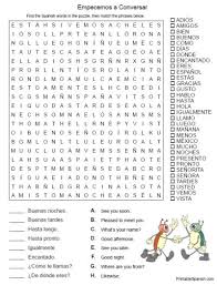 Free spanish language crossword puzzles ideal for learning spanish vocabulary. Empecemos A Conversar Learning Spanish Spanish Worksheets Spanish Lessons For Kids