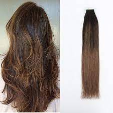 Sophisticated and elegant, our silk seam 16, 140g dark brown (2) seamlessly blends with most mid to dark tone brown hair colors. Sassina 16inch Tape In Hair Extensions Human Hair 20pcs 50g Mixed Colo Ninthavenue United Arab Emirates
