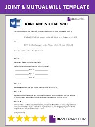 First, whichever of them survives the other; Joint Will Template