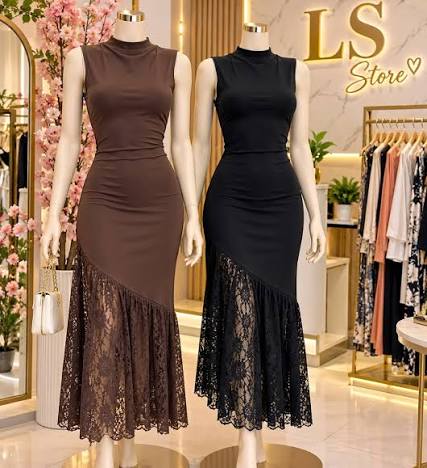 vestido con blonda