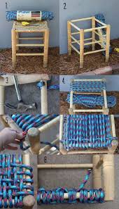 Smile And Wave Woven Stool Diy Stool Crafts To Make Projects