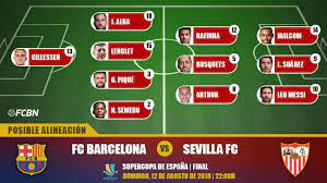 Barcelona sc vs santos resultados, estadísticas & alineaciones 27/05/2021 conmebol libertadores estadio monumental banco pichincha The Possible Alignments Of The Fc Barcelona Seville Supercopa Of Spain