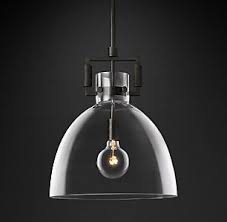 Machinist Glass Cloche Pendant Rh At Kitchen Island Glass Cloche Artistic Lighting Pendant Chandelier