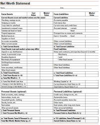 net worth form - Kleo.beachfix.co