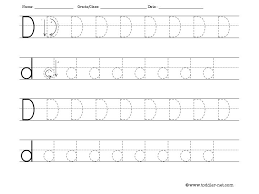 free tracing letter d worksheet