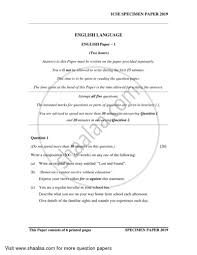 Reading texts insert do not return the insert with the question paper. English Language 2018 Exam Paper