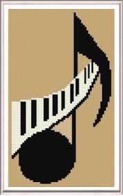 Beautiful life stitched on 28 ct. Musical Note Cross Stitch Pattern By Crosstitch Com Crosstitch Com
