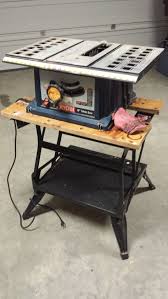 Vintage Black And Decker Skill Saw Using My Black And Decker Workmate 400 To Hold My Table Saw Workmate425 Circular Saw Table Portable Workbench Workbench