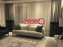 Fon perde dekorasyonda nasıl kullanılmalı? Bant Model Antrasit Gri Renkli Fon Perde Modelleri Perdes