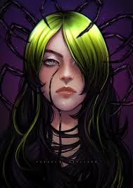 How to draw billie eilish using beginner art techniques. Artstation Billie Eilish Fanart Rarellano Art