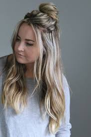 Quick 2 Minute Half Up Messy Bun Tutorial Long Hair Styles Easy Hairstyles For Medium Hair Easy Hairstyles For Long Hair