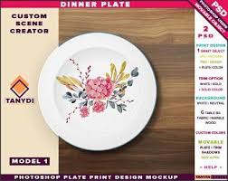 Download Dinner Plate Photoshop Mockup White Gold And Custom Trim Plate On Table Top View Custom Scene C Photoshop Mockup Free Psd Mockups Templates Psd Mockup Template