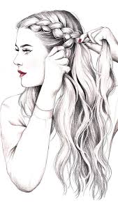 Girls Hair Drawing Visit My Youtube Channel To Learn Drawing And Coloring Girl Hair Drawing How To Draw Hair Girl Drawing