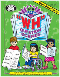 Write the two questions on the board. 216 Fold Say Wh Question Scenes Book Product Info