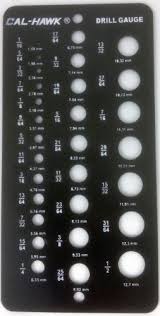 Metal Drill Bit Gauge Wire Bolt Size Diameter Index Metric