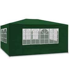 Tonnelles comme point de rencontre naturel dans votre jardin. Rideaux Avec Fenetre Pour Tonnelle De Jardin 3 X 4 5 M Verte Lot De 2 Murs En Longueur Maison Futee