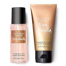 Victoria's secret eau de parfum spray gift set: Victoria S Secret Bare Vanilla Body Mist 75ml Body Lotion 75ml