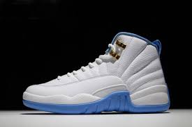 Men S And Women S Air Jordan 12 University Blue White Metallic Gold University Blue 510815 127 Air Jordans University Blue Jordans