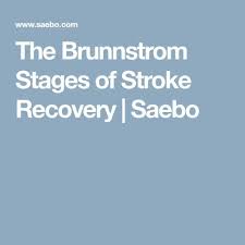 Stages Of Stroke Recovery The Brunnstrom Approach Saebo Stroke Recovery Stroke Rehab Recovery