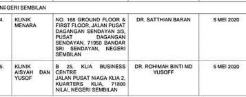 Jika anda berkhidmat di bawah syarikat tersebut, anda boleh menyemak had kelayakan anda dan tanggungan anda dengan. Terdapat 2 Klinik Swasta Pejabat Kesihatan Port Dickson Facebook