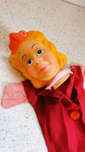 Vintage Handpuppen, Kasperpuppe, König, Königin, Prinzessin, Polizist