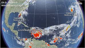 Intensas en campeche y tabasco; Trayectoria De La Tormenta Theta En El Atlantico Clima
