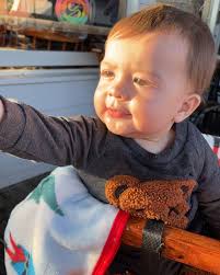 Catching vitamin sea 🌊at 8 months old👶🏻 ( we're at the point where  nothing stays where I want it for picture😅)