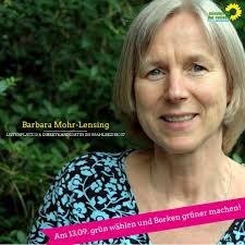 🌻💪Barbara Mohr-Lensing ist unsere Direktkandidatin im Borkener Wahlbezirk  07 und bekleidet Listenplatz 13 unserer Ratsreserveliste. Die 65-jährige  Physiotherapeutin mit den Arbeitsschwerpunkten Gesundheit, Mobilität und  Umwelt setzt sich besonders ...
