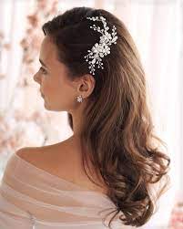 Crystal Bridal Hair Comb Pearl Wedding Hair Comb Bridal Etsy In 2021 Wedding Hairstyles With Veil Bridal Hair Down Simple Wedding Hairstyles