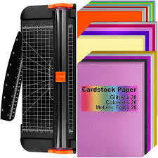 In such a case, the carl 12238 heavy duty rotary paper trimmer proves sufficient. Buy Hiraliy Glitter Cardstock Paper Cutter Bundle 60 Sheets Assorted A4 Glitter Sheets Metallic Foil Paper With Colored Craft Cardstock For Party Decor Scrapbook Origami Circuit Maker Online In Hungary B08qhj16l6