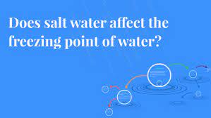 Salt mixed with ice creates a brine that has a temperature lower than 32 f; Does Salt Water Affect The Freezing Point Of Water By Jonathan