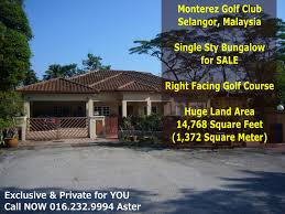 Saujana golf & country club is a resort where locals call friends and friends. Premium Klang Valley Real Estate Monterez Golf Club Shah Alam Selangor Malaysia Single Storey Bungalow House For Sale Huge Land Area 14 768 Square Feet 1 372 Square Meter Right Facing Golf Course