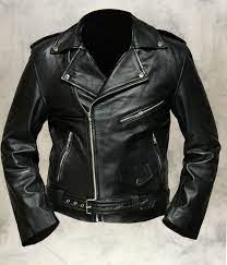 Terminator Style Black Genuine Cowhide Leather Biker Gang Slim Fit Jacket Real Leather Jacket Leather Jacket Best Leather Jackets